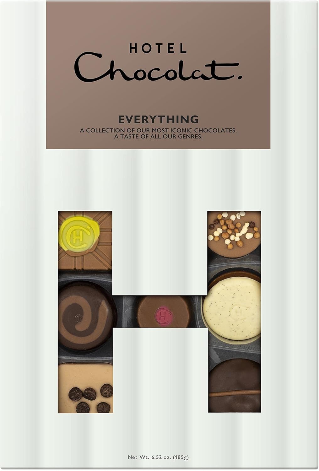 Hotel Chocolat Everything H-box - 14 Milk, White And Dark Chocolates, 185g - Chocolate Gifts For Birthday, Thank You, Congratulations, Anniversary