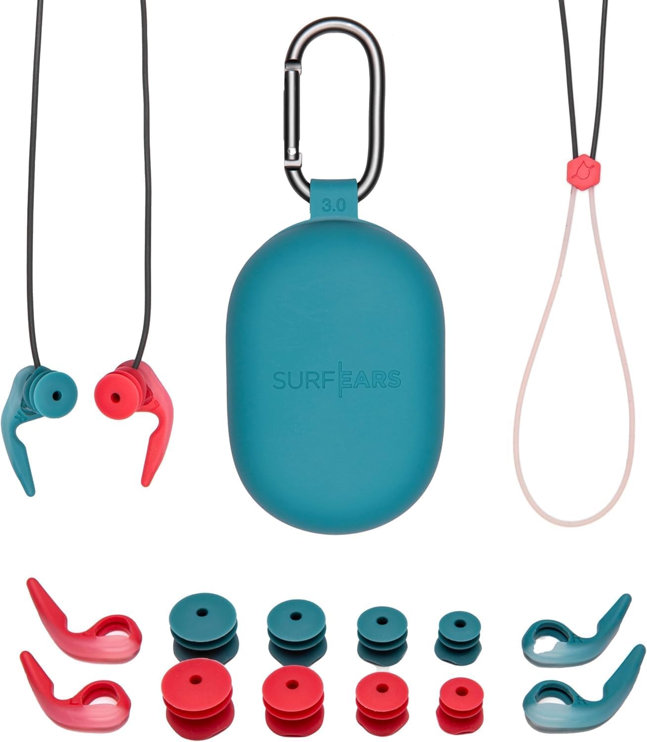 Creatures of Leisure Surf Ears Plugs 3.0 Red Teal