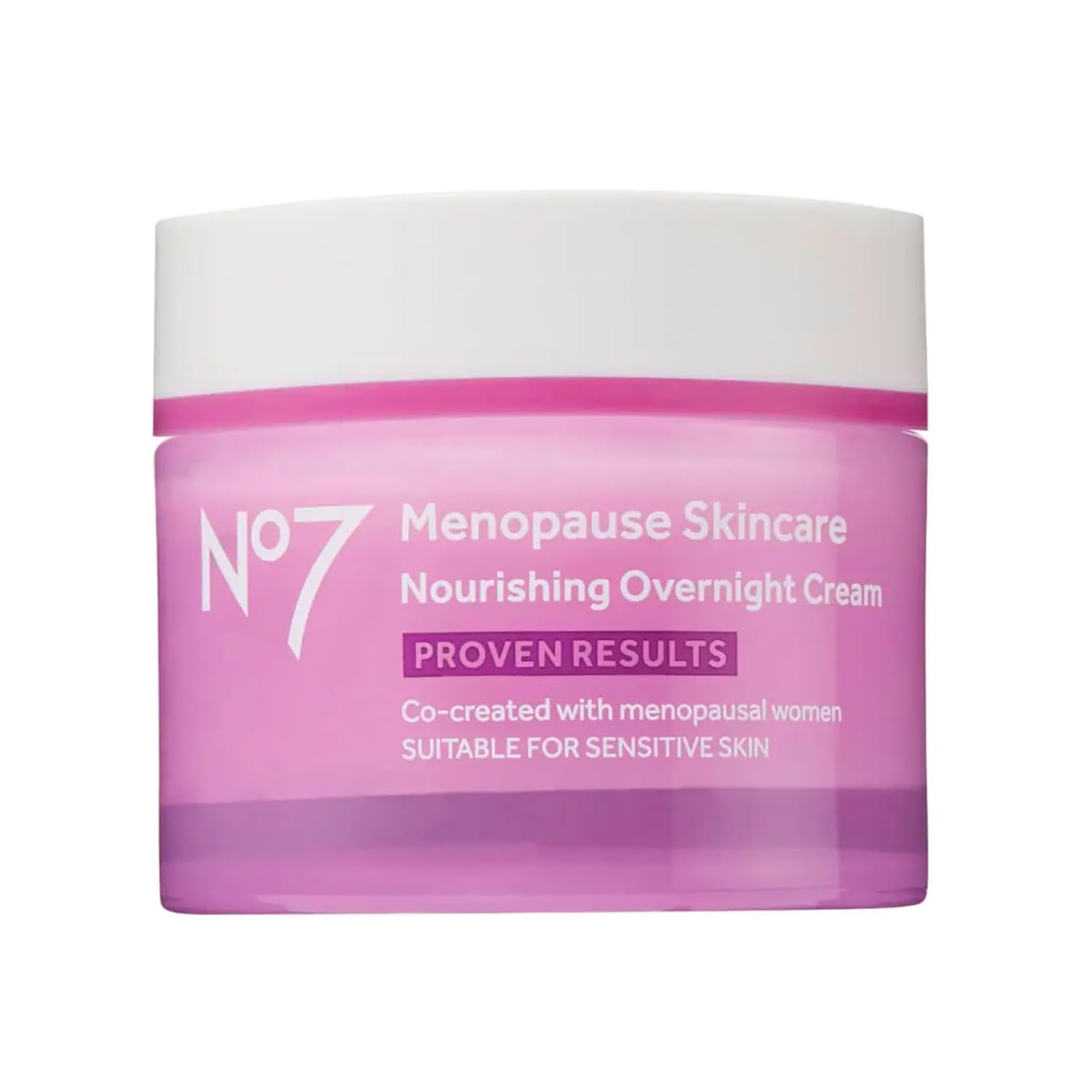 No7 Menopause Skincare Nourishing Overnight Cream - Hydrating Hyaluronic Night Cream for Dry, Sensitive Menopausal Skin - Skin Firming Lipids, Ceramides + Soy Isoflavones (50 ml)