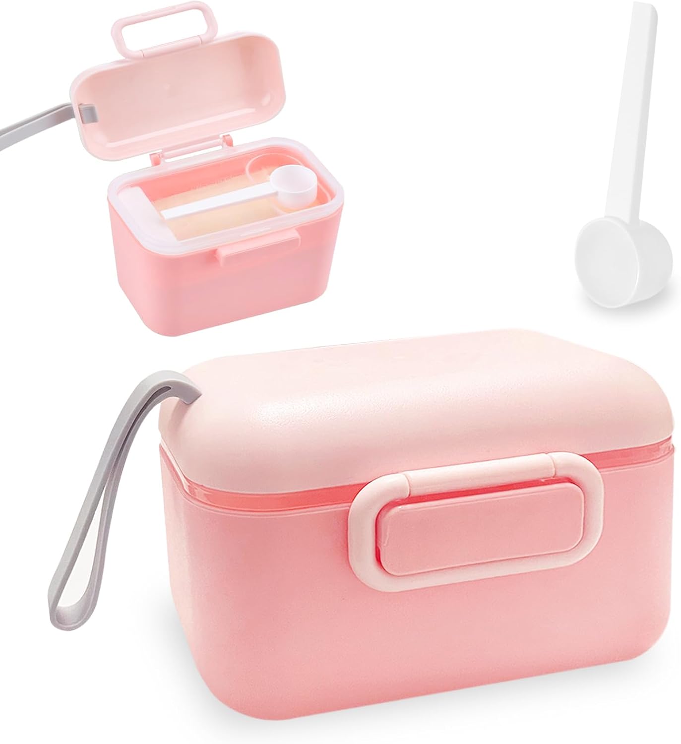 iTYOOS Milk Formula Dispenser Milk Powder Dispenser Pot Milk Powder Dispenser for Baby Portable Formula Powder Box Pot Airtight Portable Fomula Dispenser Candy Fruit Snack Storage Container