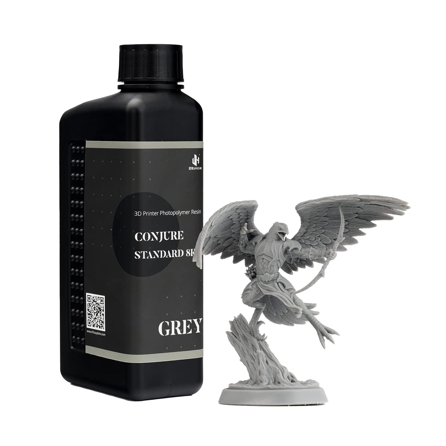 Chitu Systems 1000g Conjure Standard Upgraded 3D Printer Resin, Low Shrinkage 405nm UV-Curing Standard Photopolymer Resin, Fast Curing High Precision Resin for LCD/DLP/MSLA 3D Printing (1000g, grey)
