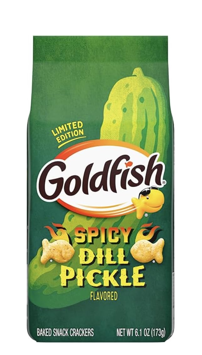 Goldfishs Crackers, Limited Edition Spicy Dill Pickle Snack Crackers, 6oz. bag