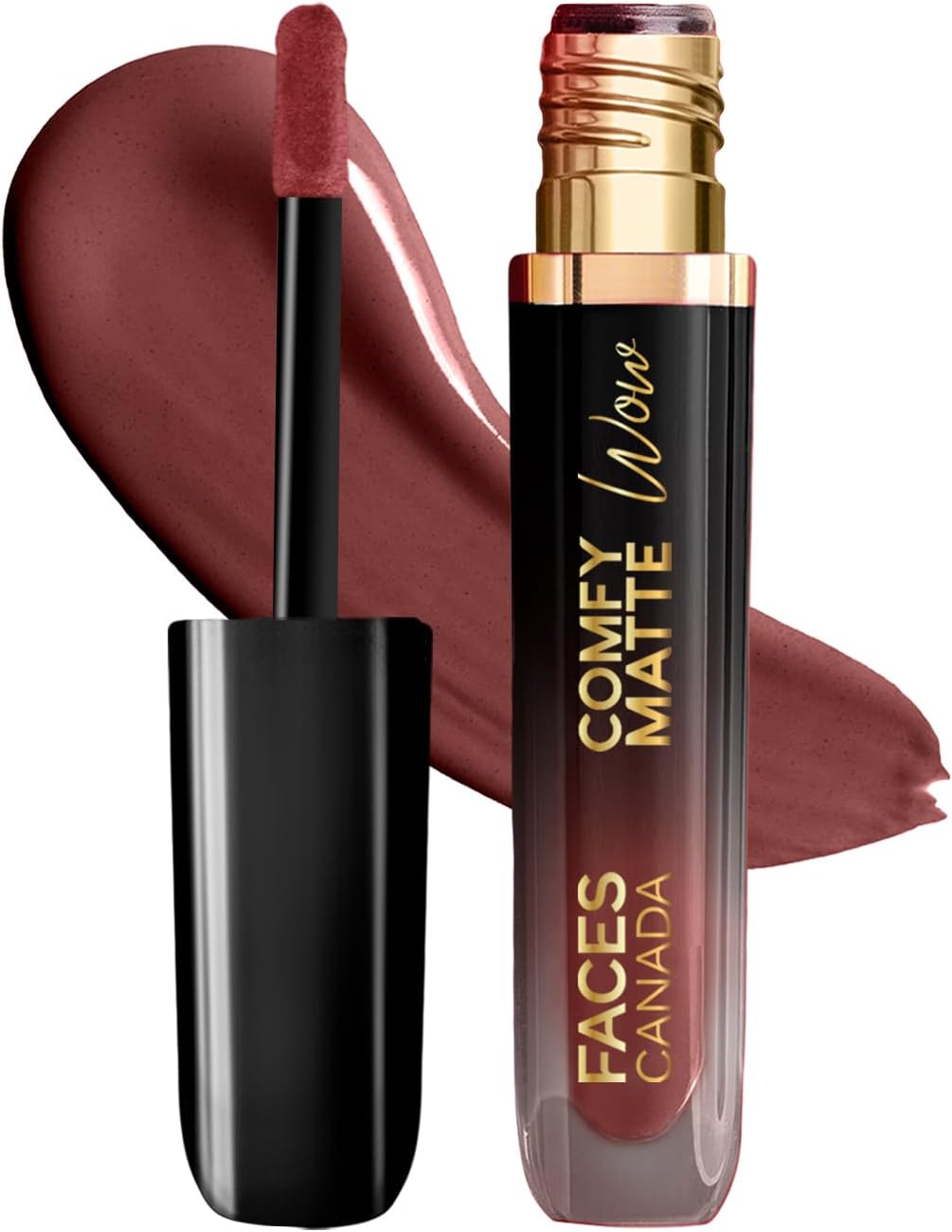 FACESCANADA Comfy Matte Wow Liquid Lipstick - Cocoa Crush 07, 3.8Ml One Swipe Application Highly Pigmented Comfortable Wear Glides Smoothly Long Lasting Transferproof