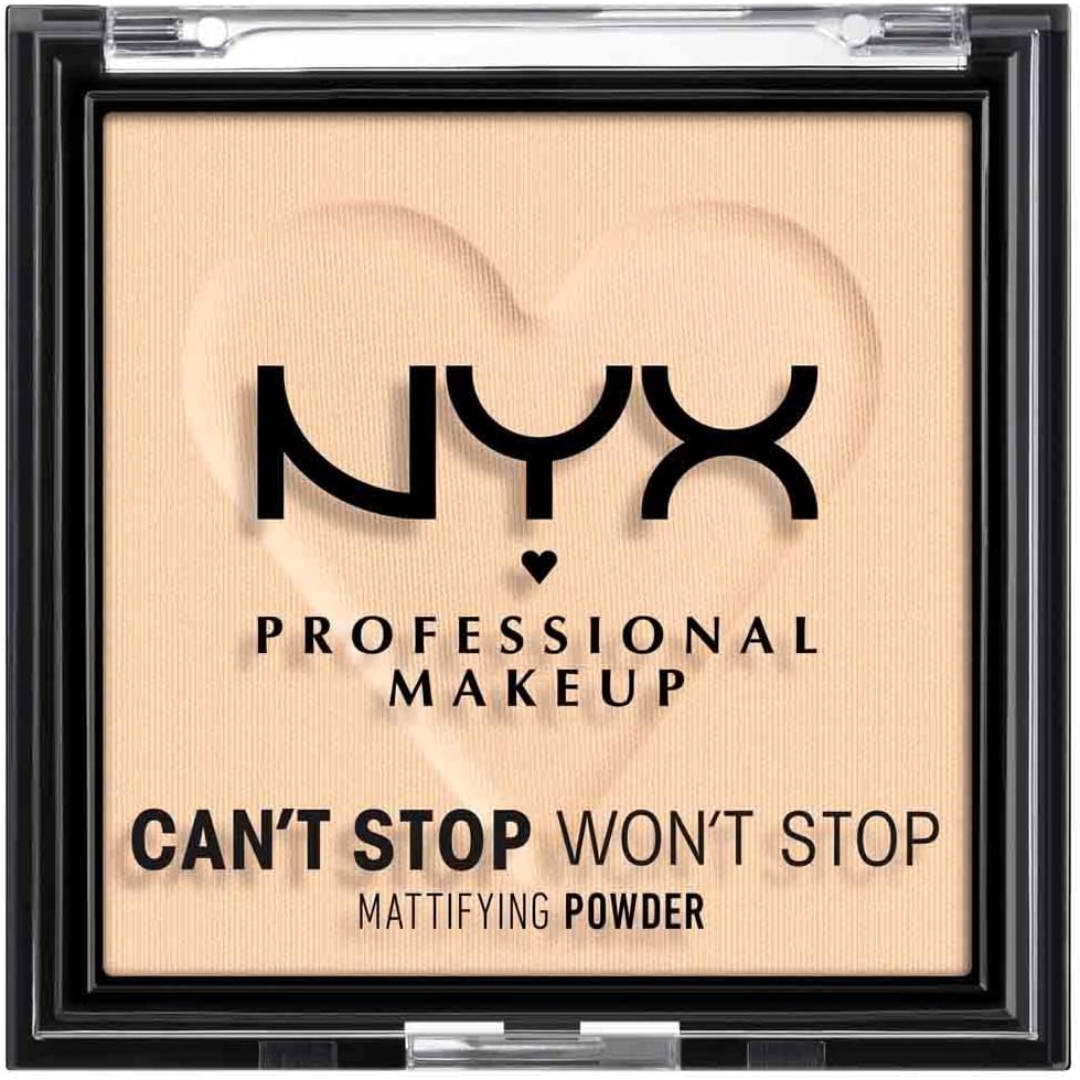 NYX Professional Makeup Can't Stop Won't Stop Mattifying Powder, Matte Finish, Light