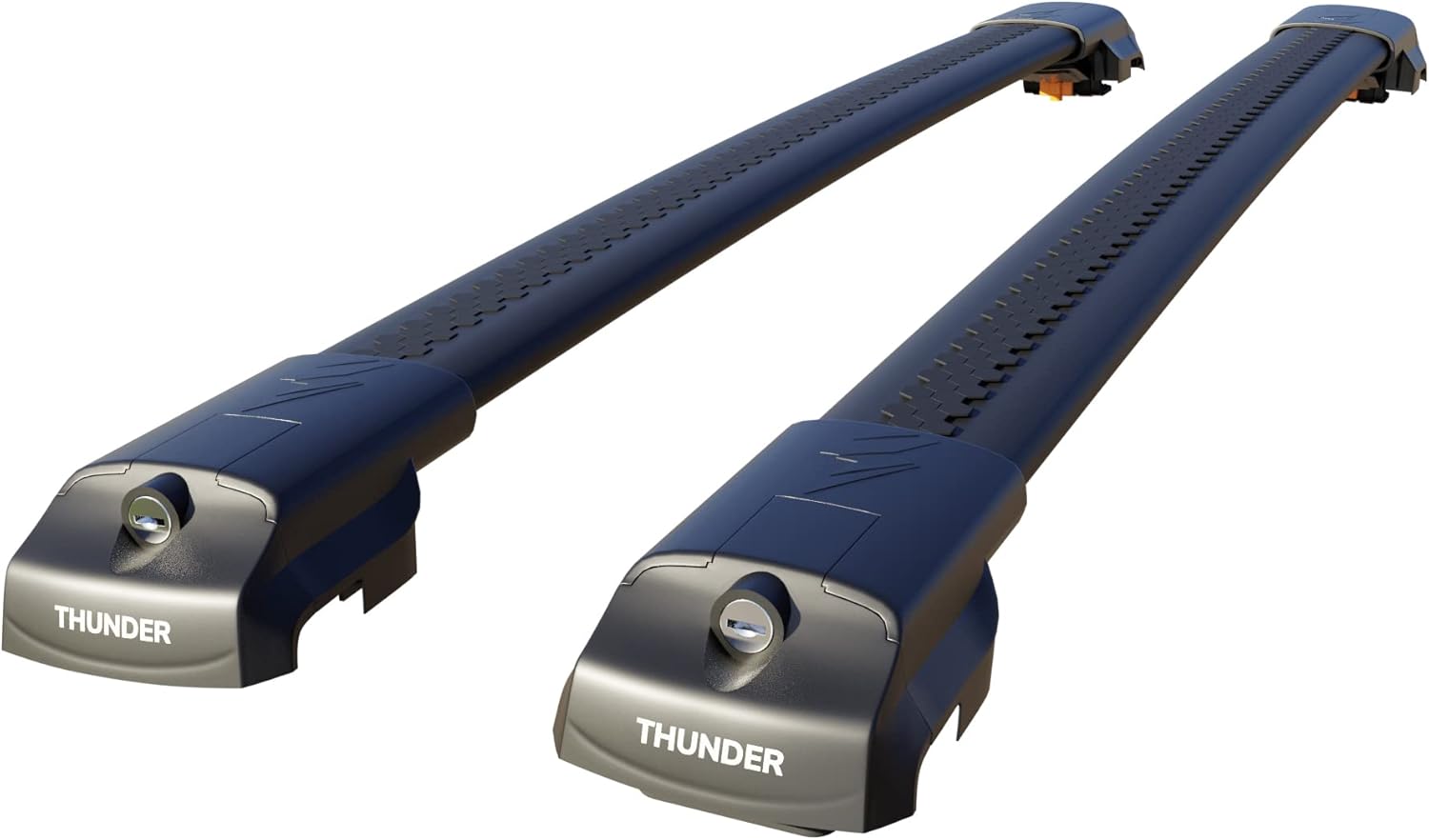 Thunder Carrier Roof Rack For VW TIGUAN 2018 - Onwards Black Aluminium Roof Rack Cross Bars Lockable - Fit Raised Side Rails Roof Rails, Cross Bar, Rail Carrier