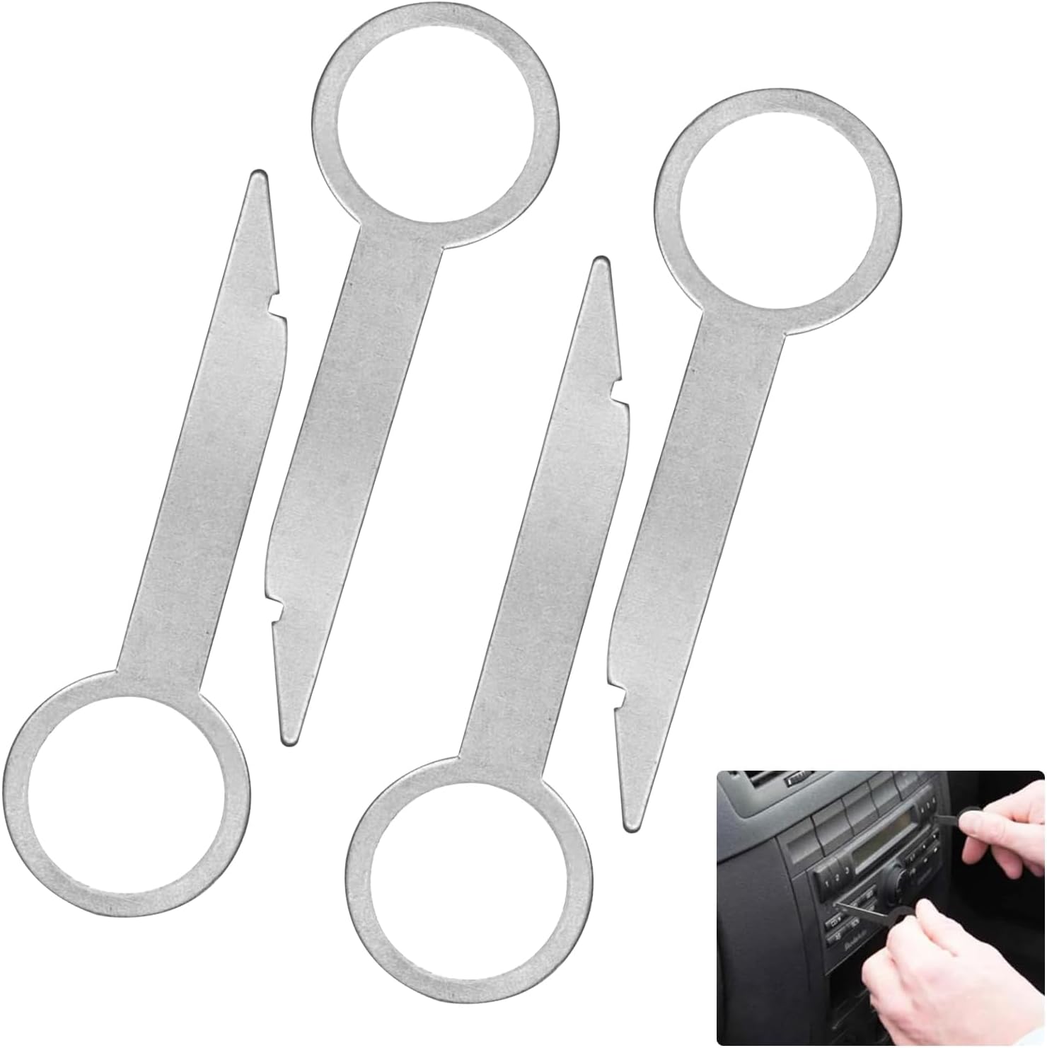 Car Radio Removal Tool Key DIN Release Keys Set for Audi, Car Radio Removal Tool Set, DIN Release Keys Compatible with Audi A1, Essential Car Audio Maintenance Kit