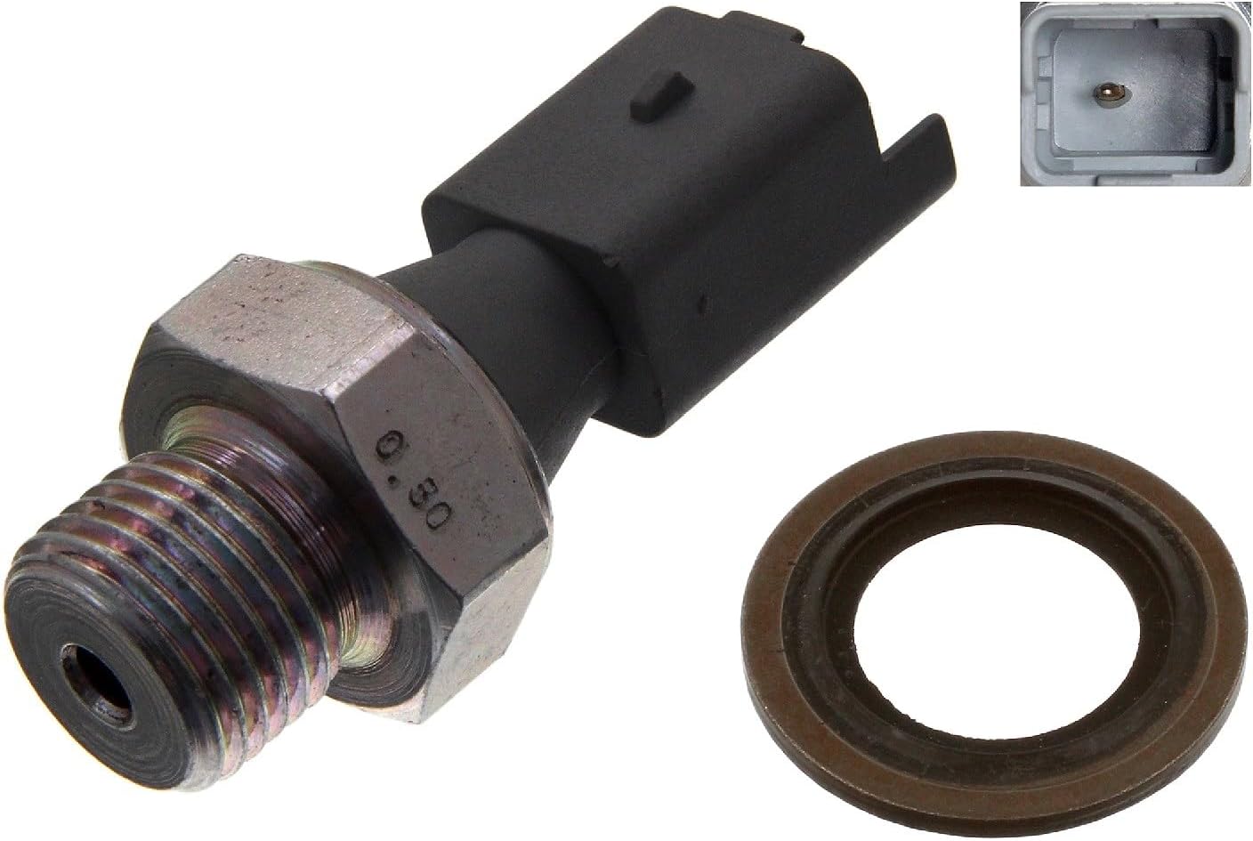 febi bilstein 37506 Oil Pressure Switch with seal ring, pack of one, grey
