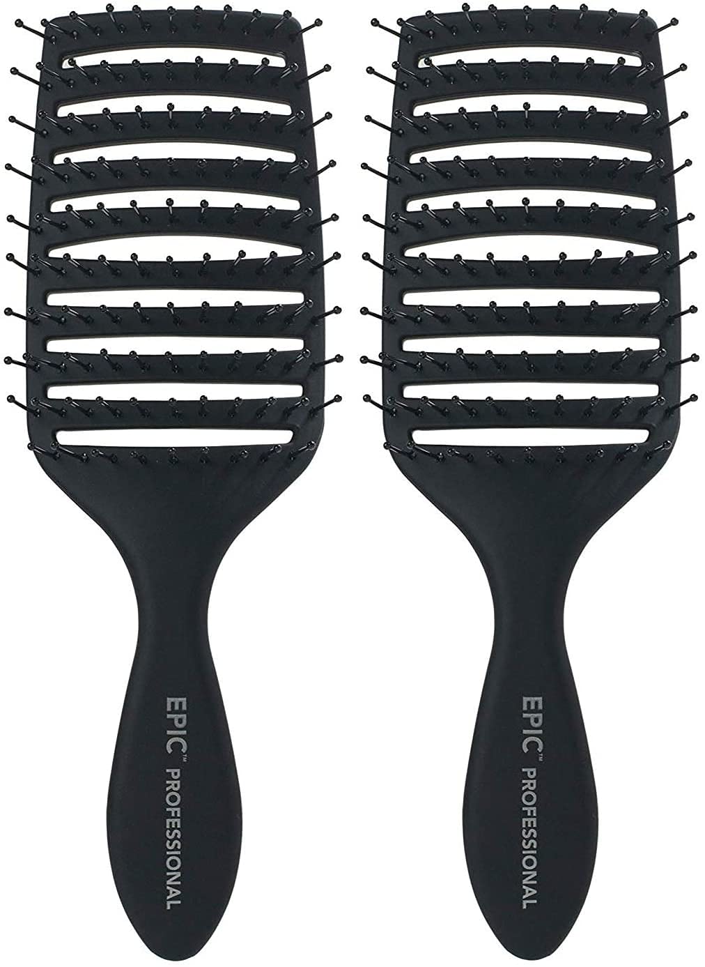 Epic Professional Quick Dry Hair Brush (Black)…2 Pack