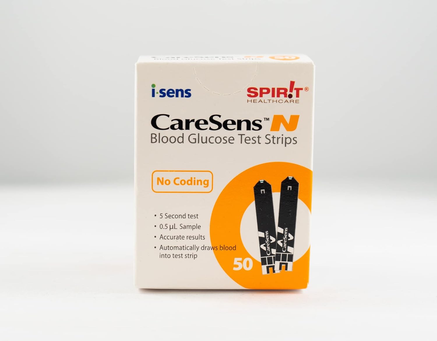 CareSens N Test Strips x 50, for CareSens N, Voice and POP Blood Glucose Monitors