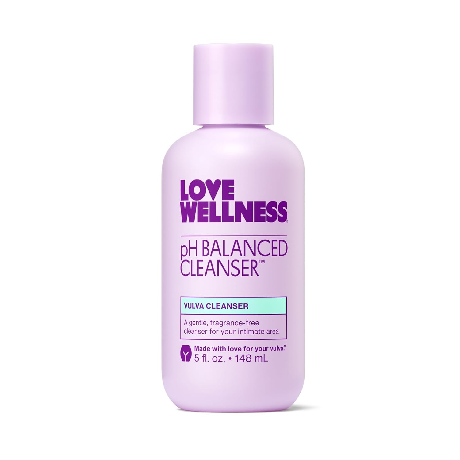 Love Wellness pH Balancing Cleanser | Feminine Vulva Wash for Intimate Health & Hygiene | Fragrance-Free, Non-Irritating & pH Matched | With Aloe Vera & Calendula for Sensitive Skin | 5 Fl Oz