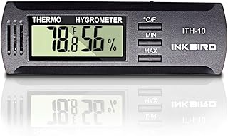 Inkbird ITH-10 Digital Thermometer and Hygrometer Temperature Humidity Monitor Humidor Guitar Ukulele Mason Jar