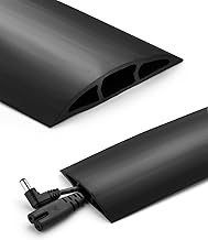 Bates- Floor Cord Cover, 10 ft Cable Cover, Black, Extension Cord Cover Floor, Cord Protector, Floor Cable Cover, Cord Hider Floor, Cable Cover Floor, Cable Floor Cover, Cable Covers for Cords