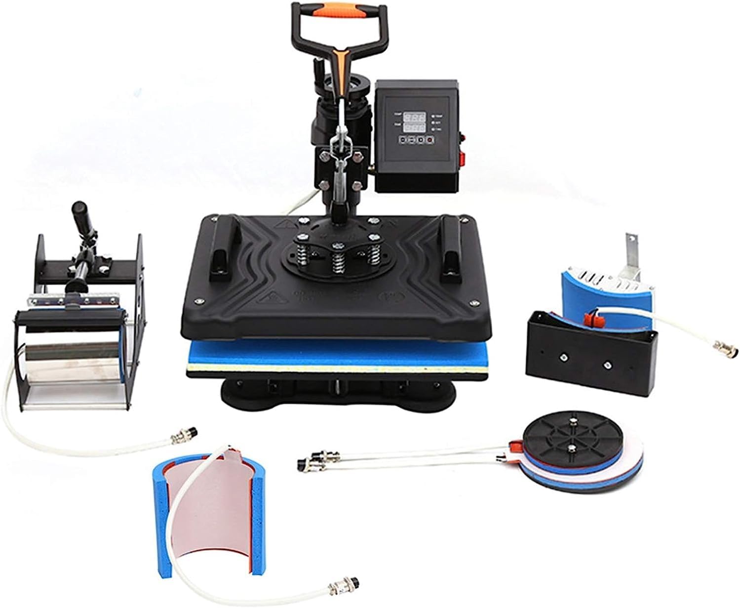 Shirt press machine, Professional T-Shirt Printing Machine, 6 in 1 Heat Press Machine, 360 Degree Swing Away Digital Sublimation Printer, for T Shirts, Mug, Hat, Cap