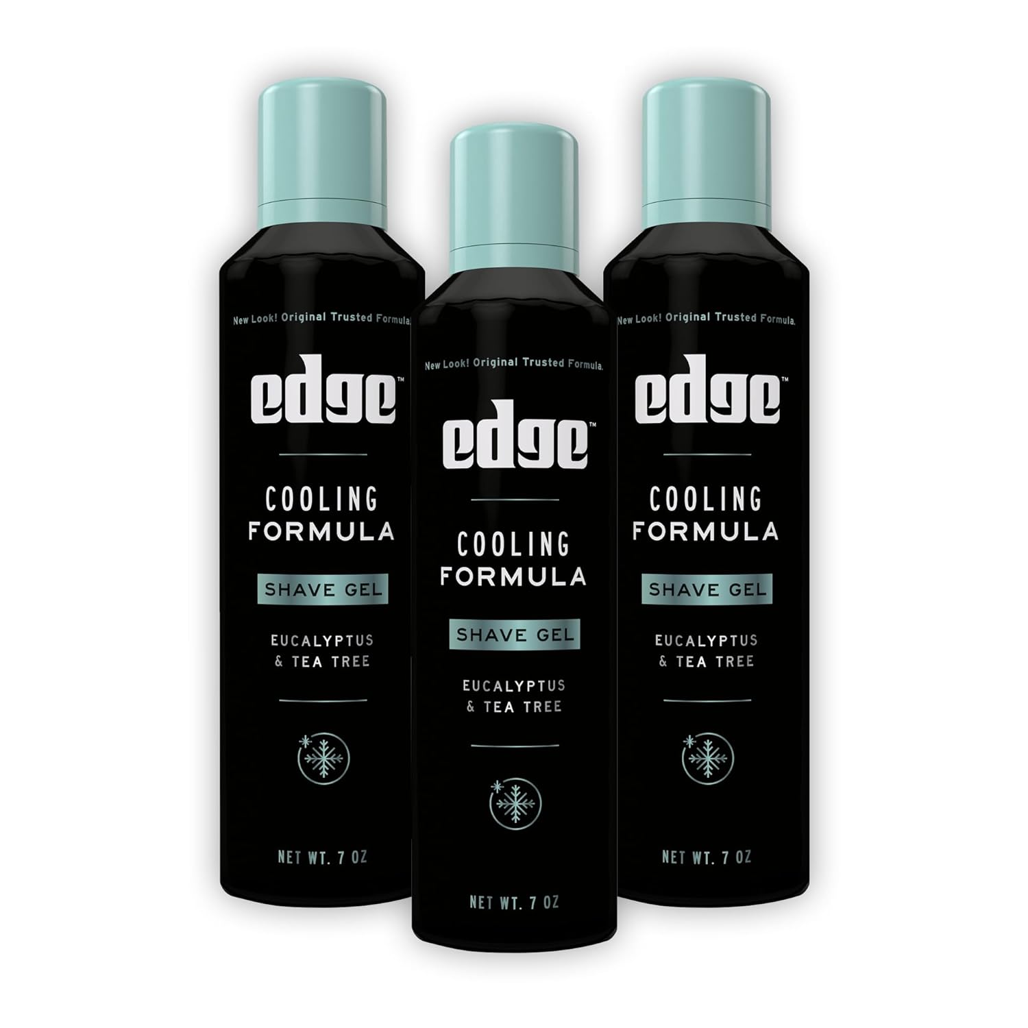 Edge Shave Gel for Men, Cooling Eucalyptus & Tea Tree, 7oz (3 Pack) - Shaving Gel For Men That Moisturizes, Protects and Soothes To Help Reduce Skin Irritation (Packaging May Vary)