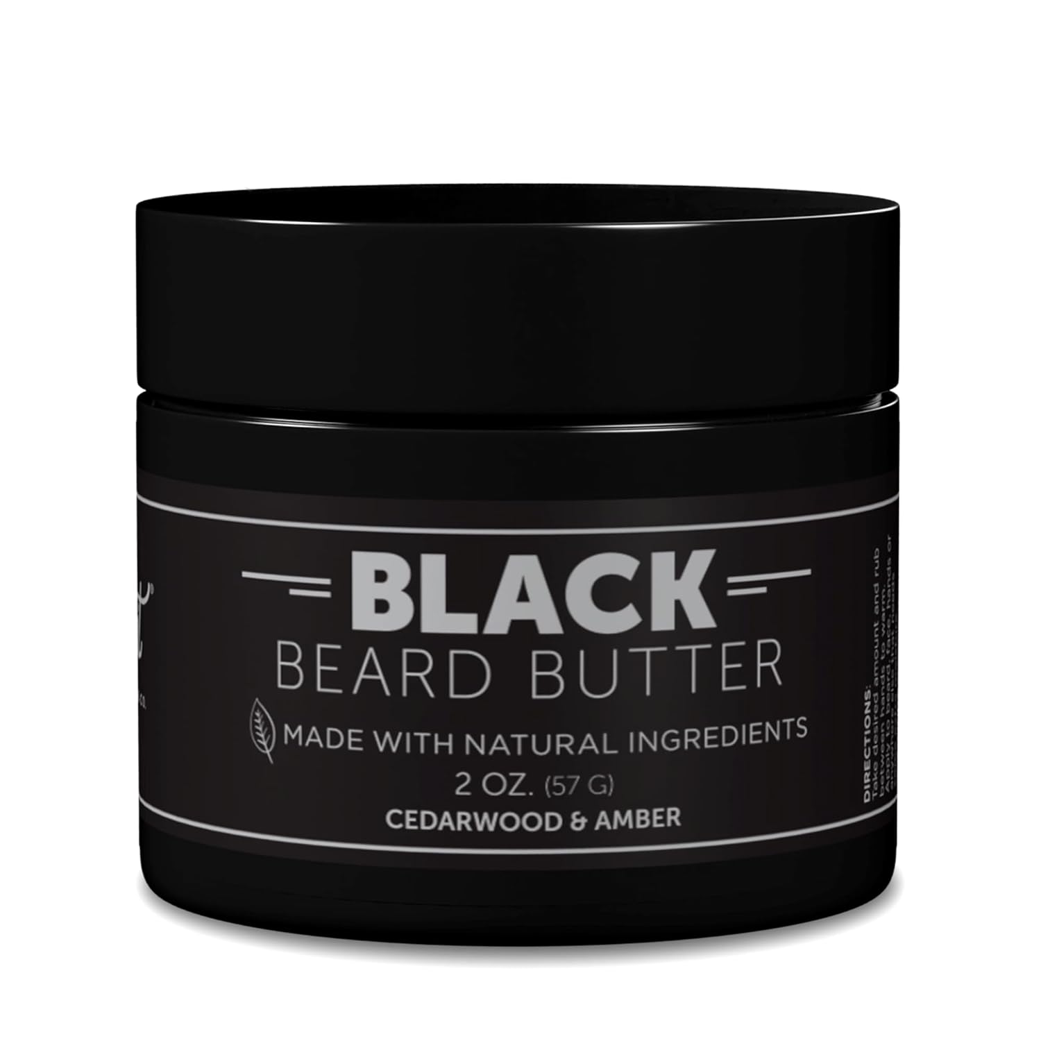 Detroit Grooming Co. Beard Butter - Softens, Thickens, Hydrate, and Rejuvenate Your Beard with Safflower Oil and Shea Butter - Styling Essentials - Cedarwood & Amber - Black - 2oz