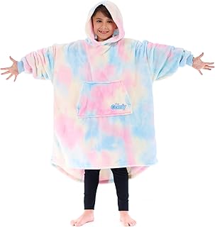 THE COMFY Dream Jr | Lightweight Microfiber Fleece Wearable Blanket for Kids, With Hood and Oversized Pocket from Shark Tank, Warm and Cozy Gifts for Children
