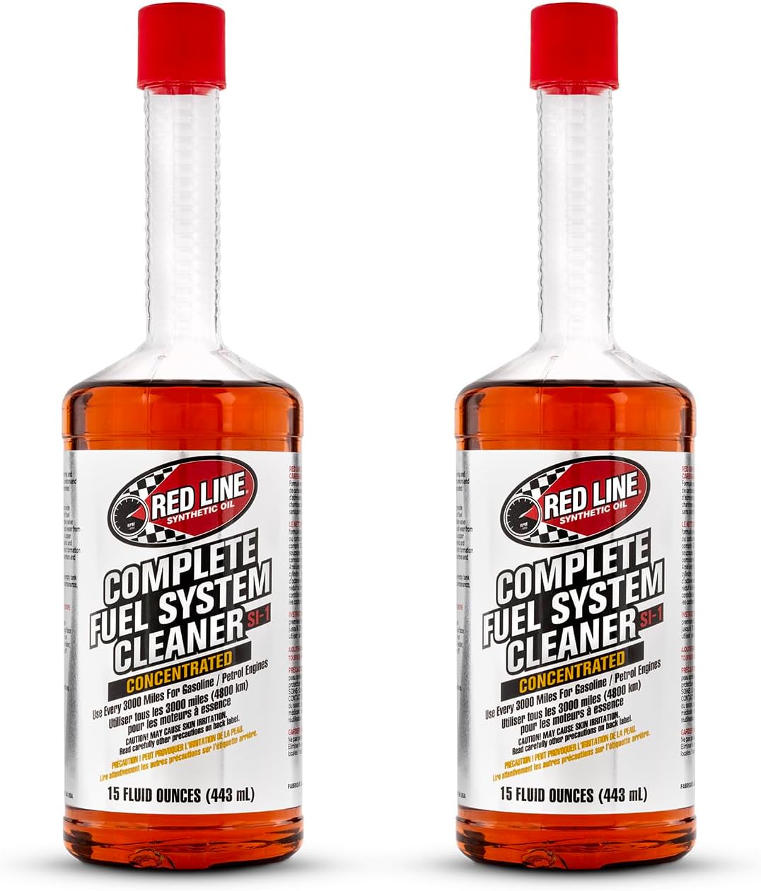 Red Line 60103 SI-1 Complete Fuel System Cleaner, Cleans and Prevents Corrosion in Fuel Systems, Cleans Injectors, Carburetors, Valve and Combustion Chamber Deposits - 15 Ounce (2 Pack)