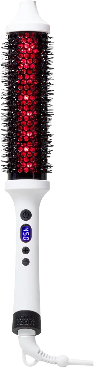 BONDIBOOST Infrared Long Barrel Thermal Brush, Longer & Thicker Hair | Heated infrared long-barrel round brush styles longer, thicker hair for instant volume. Frizz-free, less breakage.