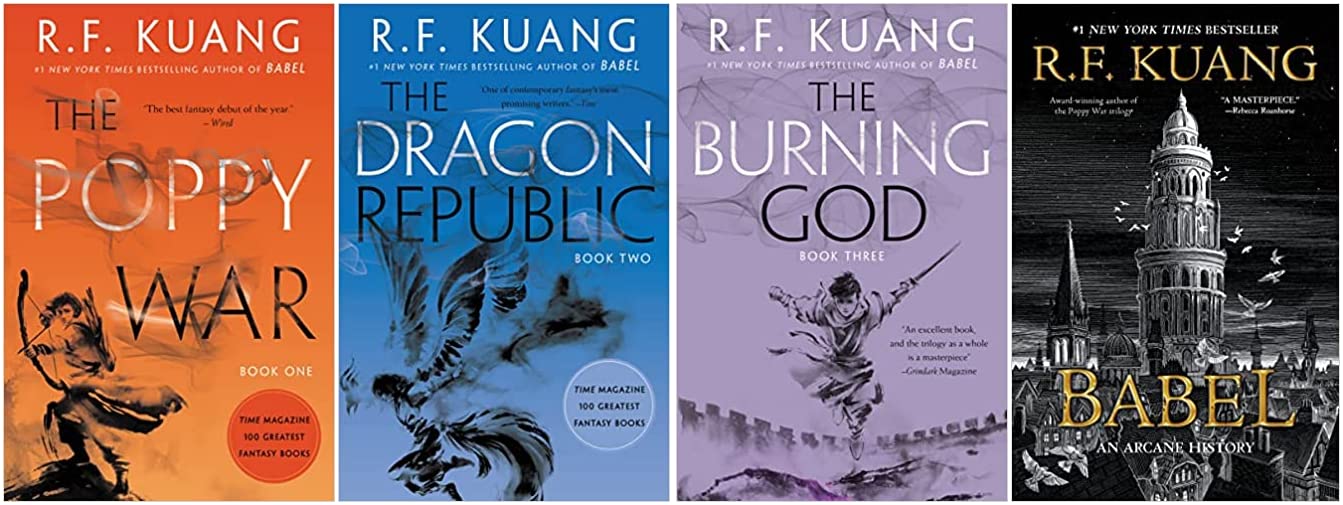 The Poppy War 4 Book Set A Novel The Poppy War, The Dragon Republic Or The Burning God & Babel: Or the Necessity of Violence In Paperback By R. F Kuang Mar 23, 2023