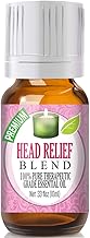 Healing Solutions Head Relief Essential Oil Blend - Travel Aromatherapy Oil 1 Pack for Headache Ease
