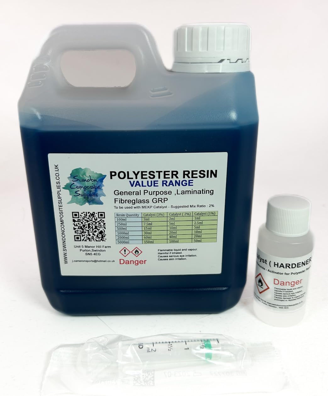 Swindon Composite Supplies : Fibreglass Resin Polyester Value - GRP, Roofing, Ponds, Laminating by Swindon Composite Supplies (1.0, Kilograms)