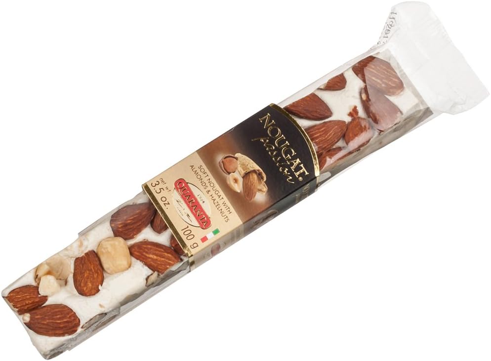 Quaranta Nougat Passion Soft Nougat with Almonds and Hazelnuts 100 g