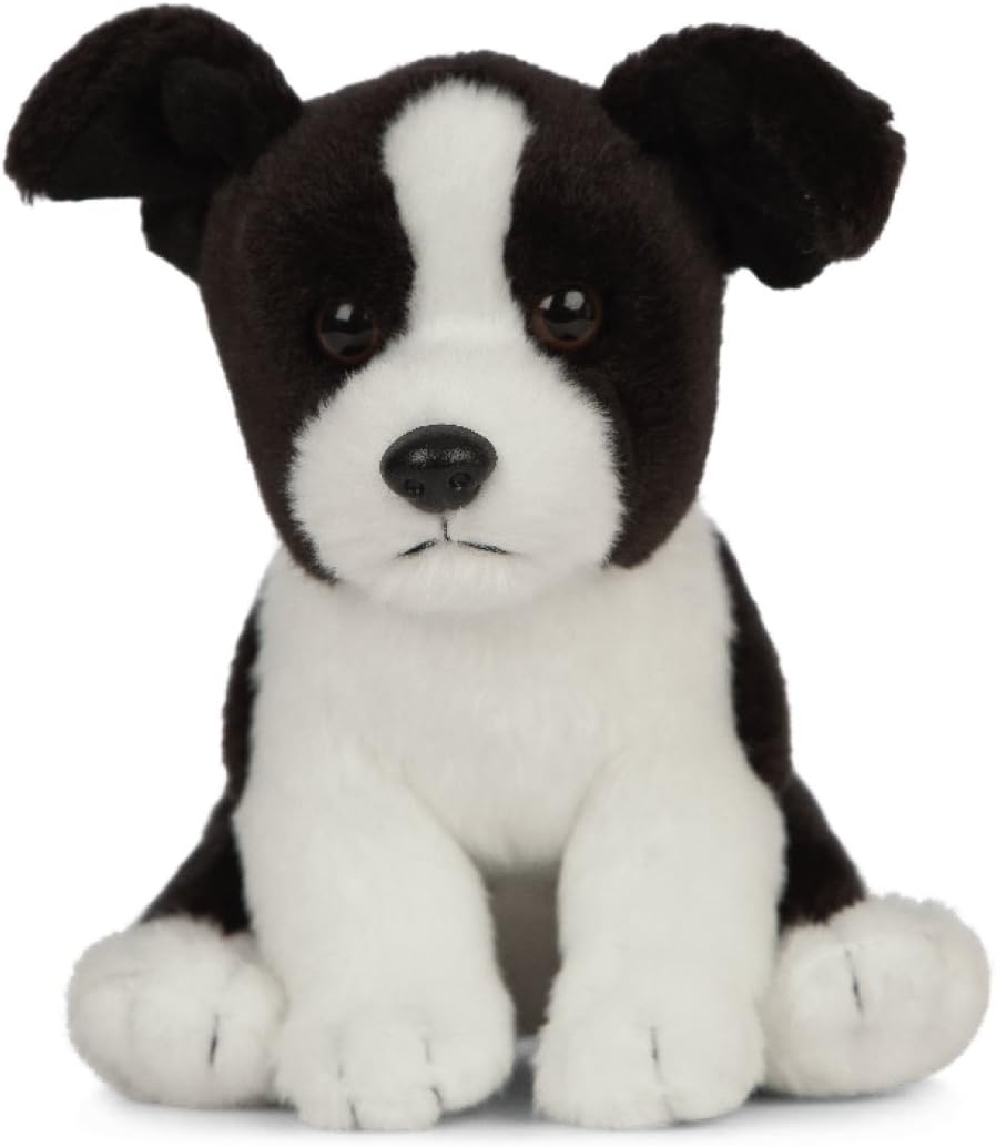 Living Nature Border Collie Puppy, Realistic Soft Cuddly Dog Toy, 17cm