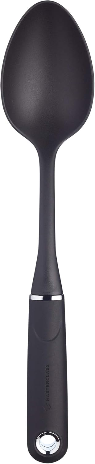 MasterClass Cooking Spoon with Soft Grip Handle, Non Stick Safe Nylon, 34.5 cm
