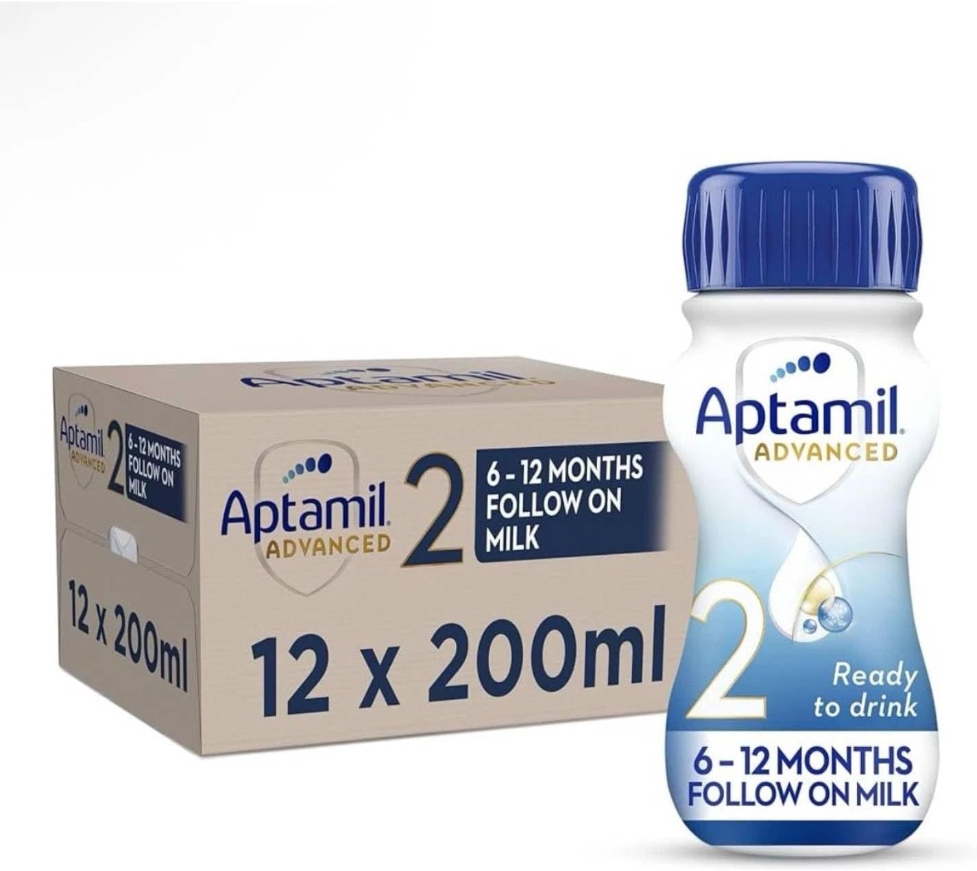 Aptamil Advanced 2 Follow On Baby Milk Ready to Use Liquid Formula 6-12 Mo