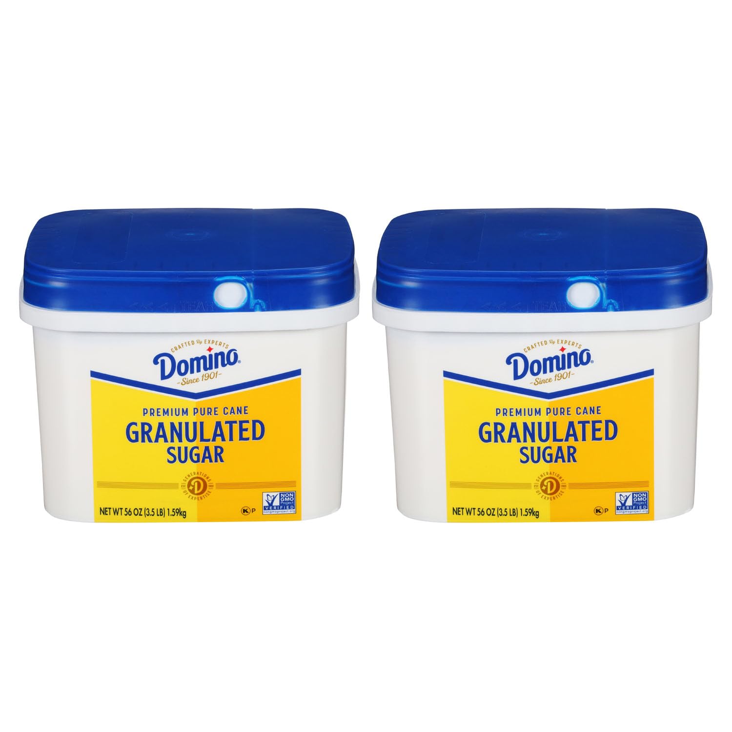 Domino® Granulated Sugar 3.5 lb Easy Baking Tub, Premium Pure Cane Sugar (Pack of 2)