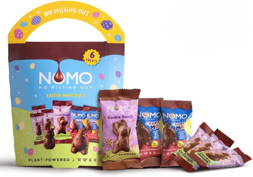 Vegan Chocolate Egg - Vegan Chocolate Egg Hunt Kit - Gluten Free, Dairy Free, Egg Free Eggs Crispy Mo Chocolate, Mini bunnies & Cockie Dough (Easter Hunt)