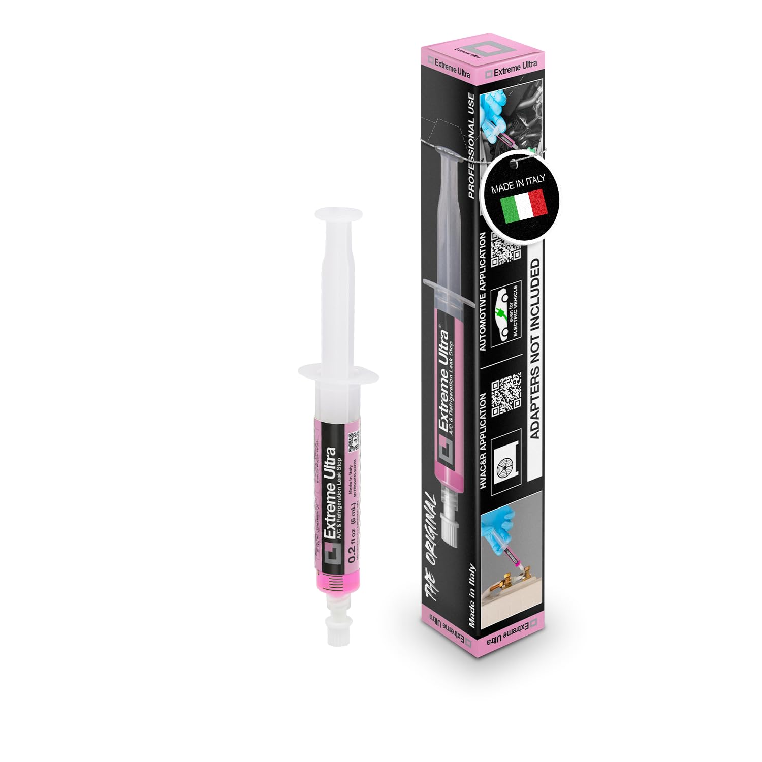 Errecom Extreme Ultra | A/C Leak Stop for HVAC/R and Vehicle A/C Systems | Works with All Refrigerants, Lubricants and Systems Up to 6 Tons (21 kW) | no Adapters Included | 0.2 fl oz (6 mL) Cartridge