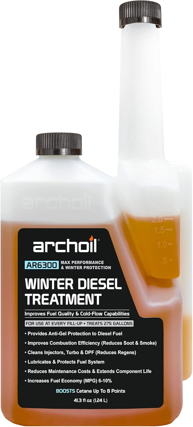 Archoil AR6300 Winter Diesel Treatment - Treats 275 Gallons - Additive for All Diesel Vehicles Includes Anti-Gel Protection