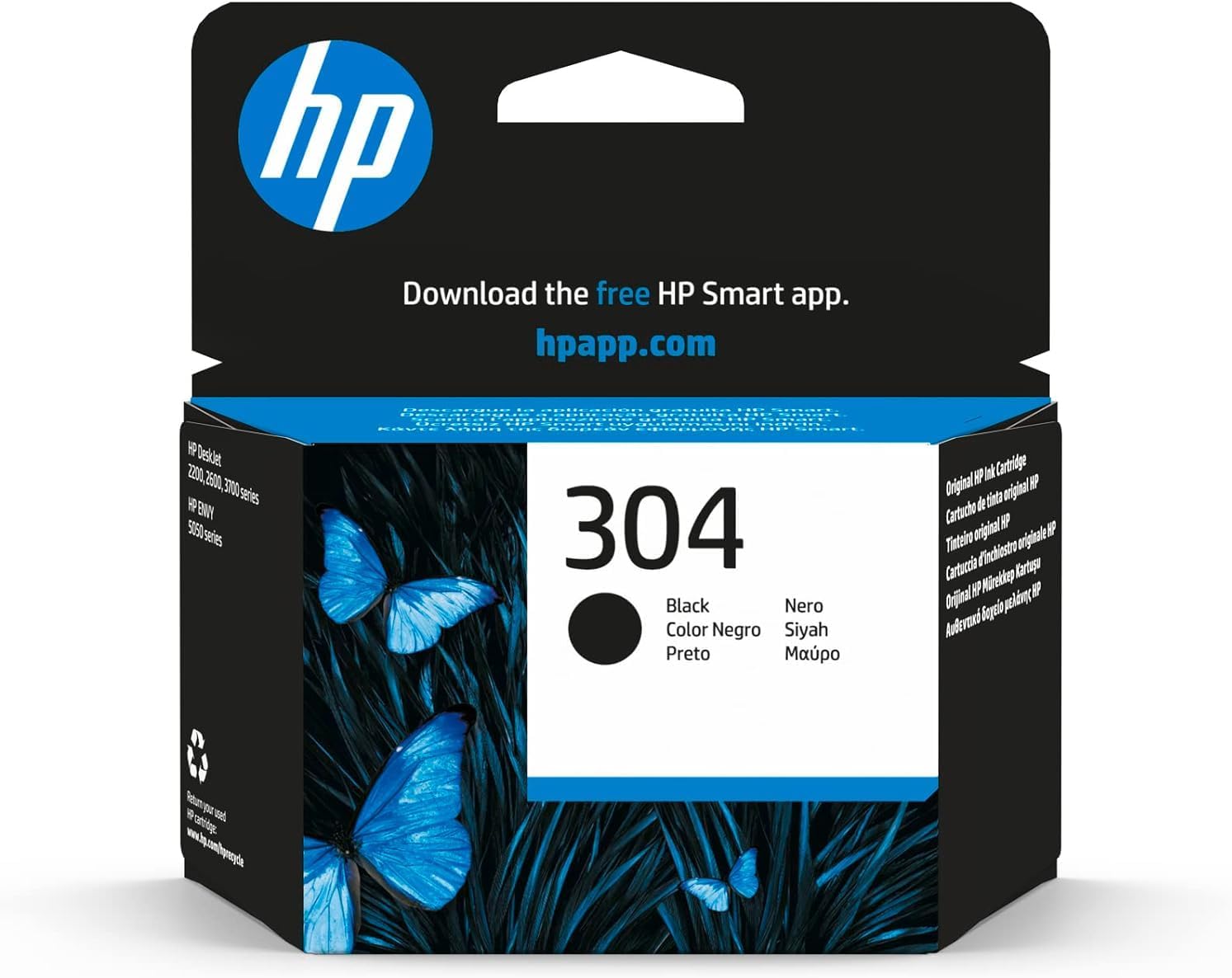 HP N9K06AE 304 Original Ink Cartridge, Black, (Pack of 1)