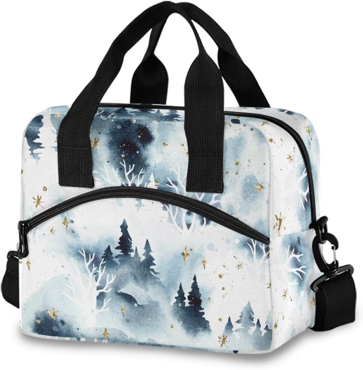 Mnsruu Ink Blue Forest Gold Foil