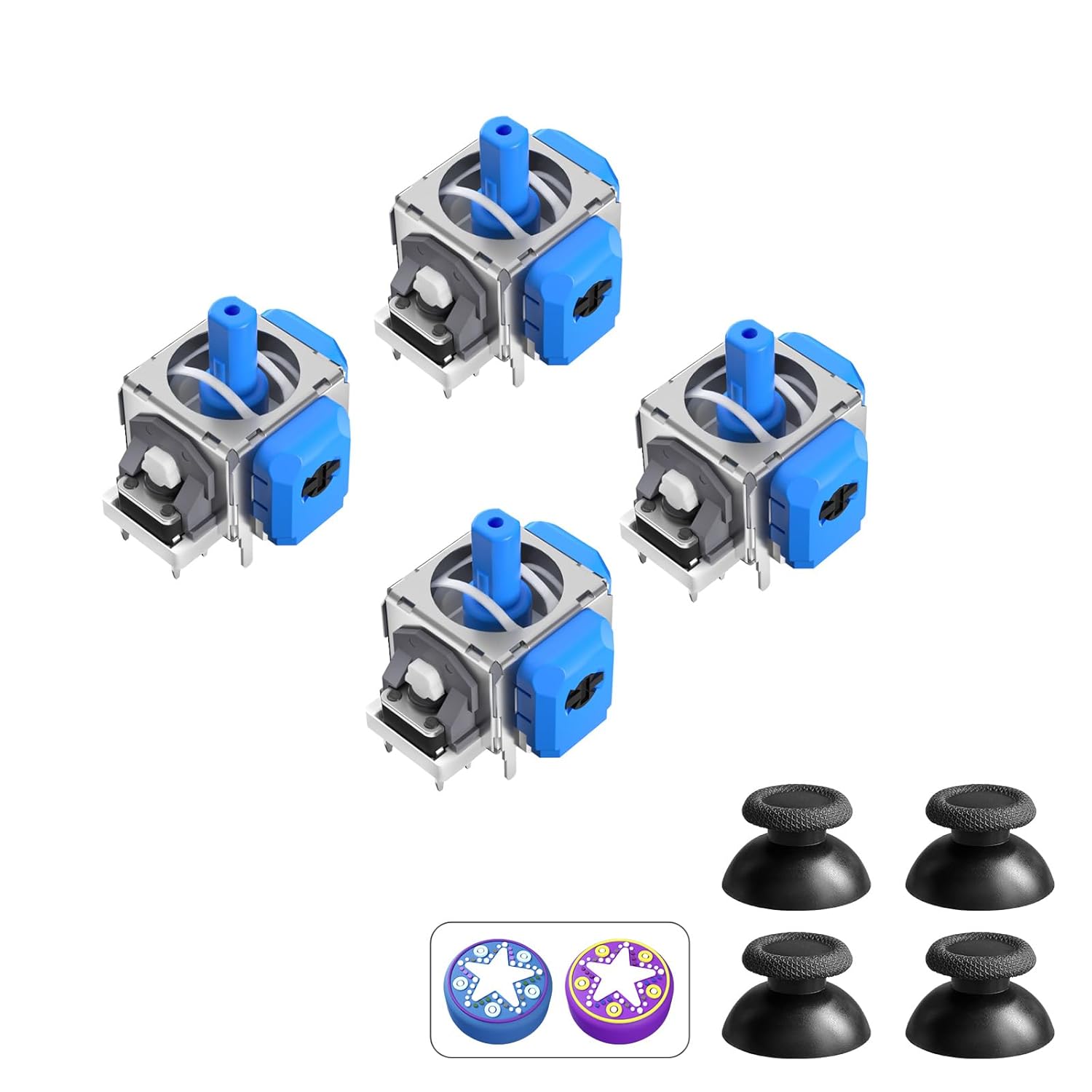 AKNES HallPi TMR Joystick Replacement for DualSense PS5 / PS5 Edge Controller, Anti-Drift Stick Repair Accessories for Playstation 5 Controller, Thumbstick Caps Included - 2 Pairs