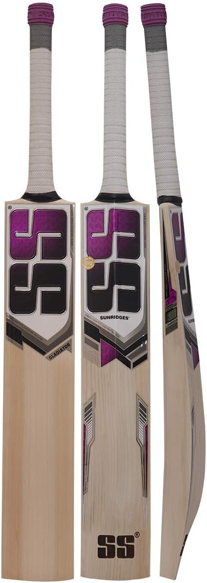 Ss Kashmir Willow Leather Ball Cricket Bat, Exclusive Cricket Bat for Adult Full Size with Full Protection Cover