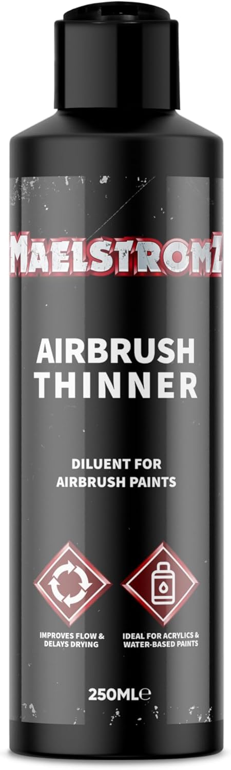 Maelstromz - Airbrush Thinner | Acrylic Paint Solution, Flow Improver for Airbrushing and Painting, Model Building - 250ml