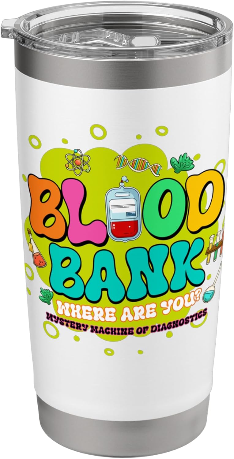 Retro Lab Week 2025 Blood Bank Lab Tech Team MLS MLT Lab Stainless Steel Insulated Tumbler