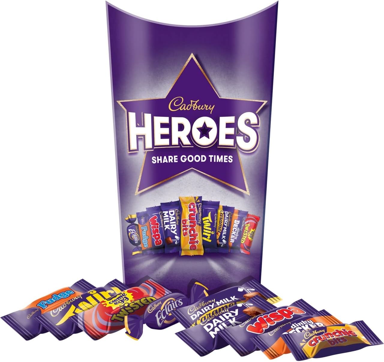 Cadbury Heroes Chocolate Carton, Assorted Miniature Chocolates for Sharing, 290 g (Pack of 1)