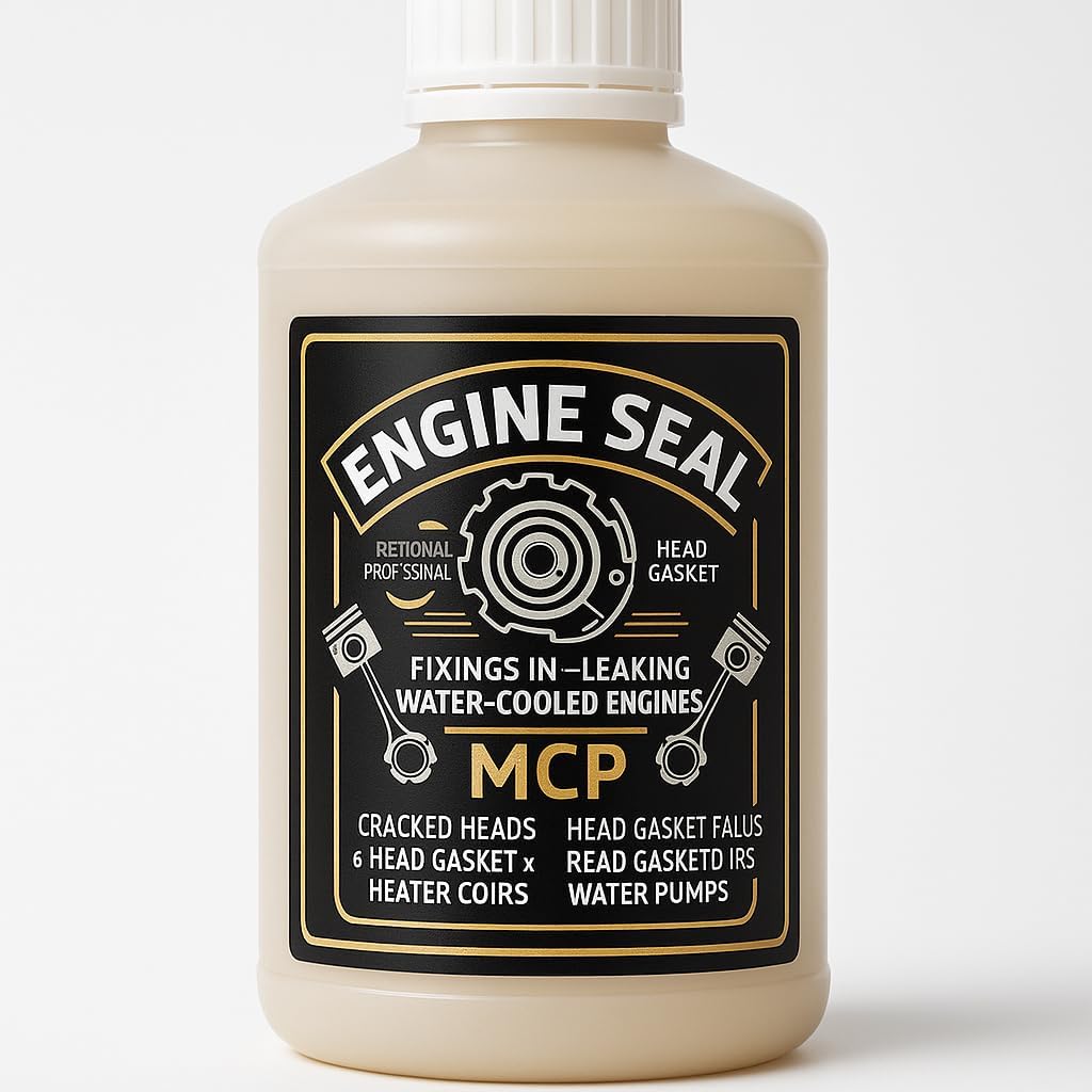 ENGINE SEAL HEAD GASKET SEALER ,MCP, REPAIRS BLOWN HEAD GASKET & ENGINE BLOCKS,,USING ALL AUTOMOTIVE MANUFACTURES,,,Engine Seal ,MCP,,Confirmed UK Examination of Trademark Standard ,ENGINE SEAL WRAPPED BLOWN HEAD GASKETS & ENGINE BLOCKS,,,DIESEL & PETROL,,,Engine Seal, fixes most leaks in all types of water cooled engine including cracked heads, head gasket failures, cracked blocks, radiators, heater cores and water pumps.