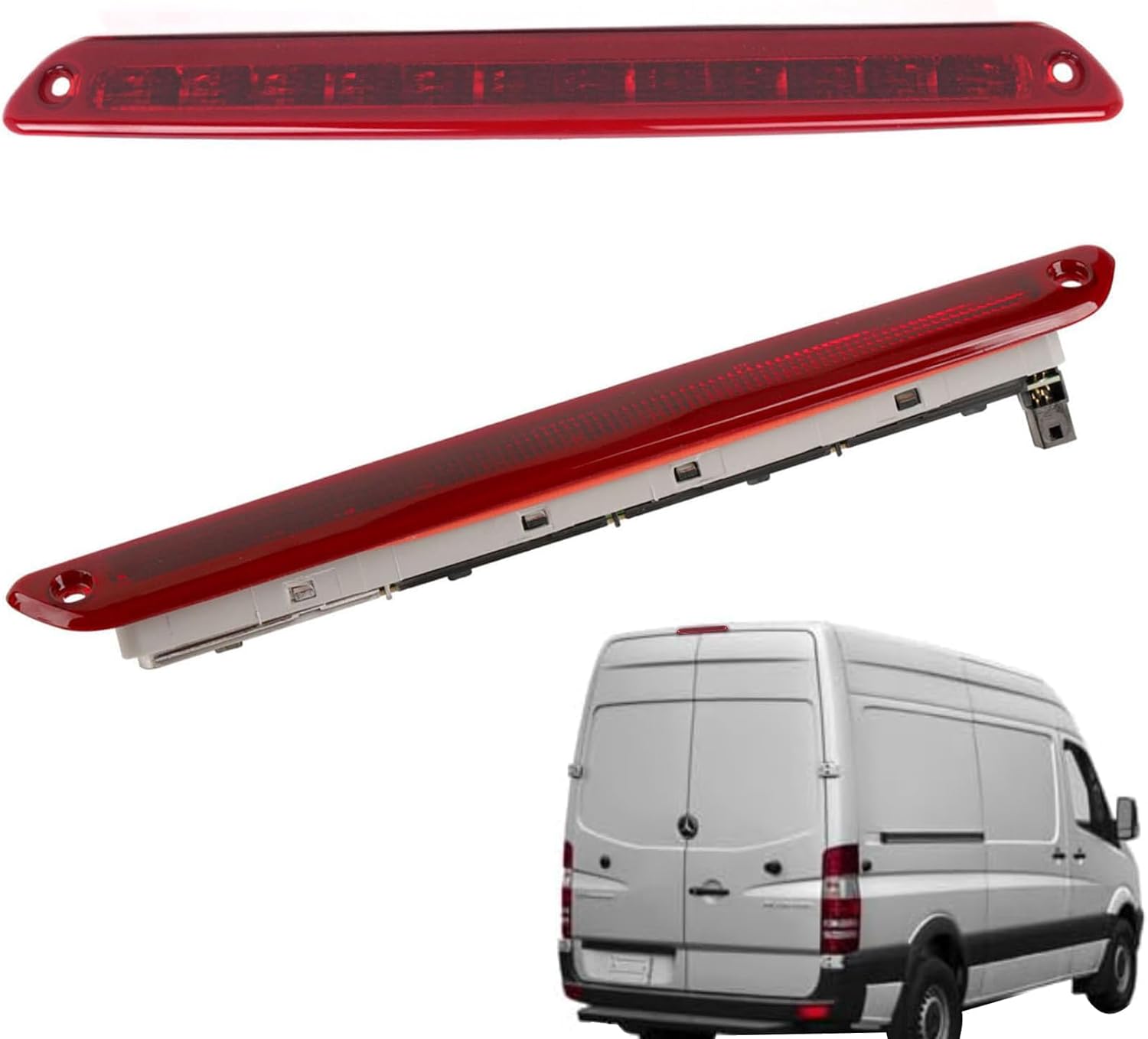 Rear Third Brake Light 3RD Brake Light Compatible with 2006-2019 Mercedes Sprinter 906 VW Crafter, Third Brake Stop Light A9068200456 2E0945097