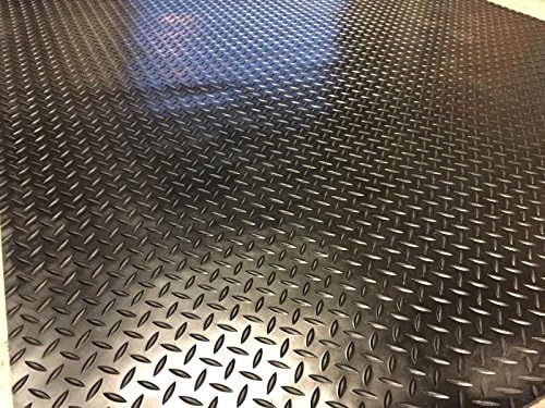 3m x 1.5m | Checker Rubber Garage Flooring Matting | 16 Sizes to Choose from on This Listing | 3mm Thick Floor Mat | A Grade | 9ft 9" x 4ft 9" | 118" x 57 Inches | 300 x 150cm