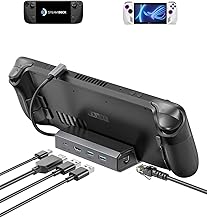 JSAUX Docking Station for Steam Deck/ROG Ally/Legion Go/MSI Claw, 5-in-1 Steam Deck Dock with HDMI 4K@60Hz, 100Mbps Ethernet, Dual USB-A 2.0 and 100W Charge Compatible with Steam Deck OLED-HB0602