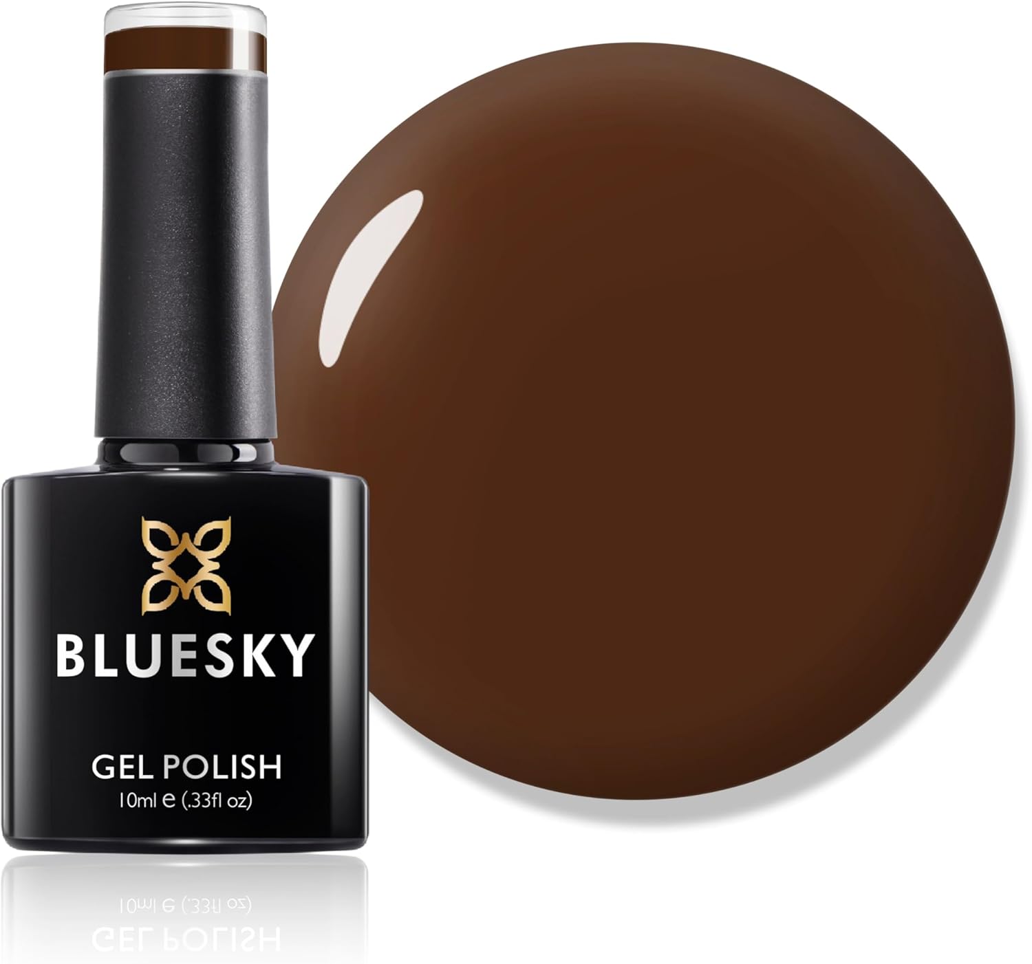 Bluesky Gel Nail Polish, Faux Fur 80538, Dark Brown, UV/LED Soak-Off Gel Polish, Long Lasting, Chip Resistant, 10ml