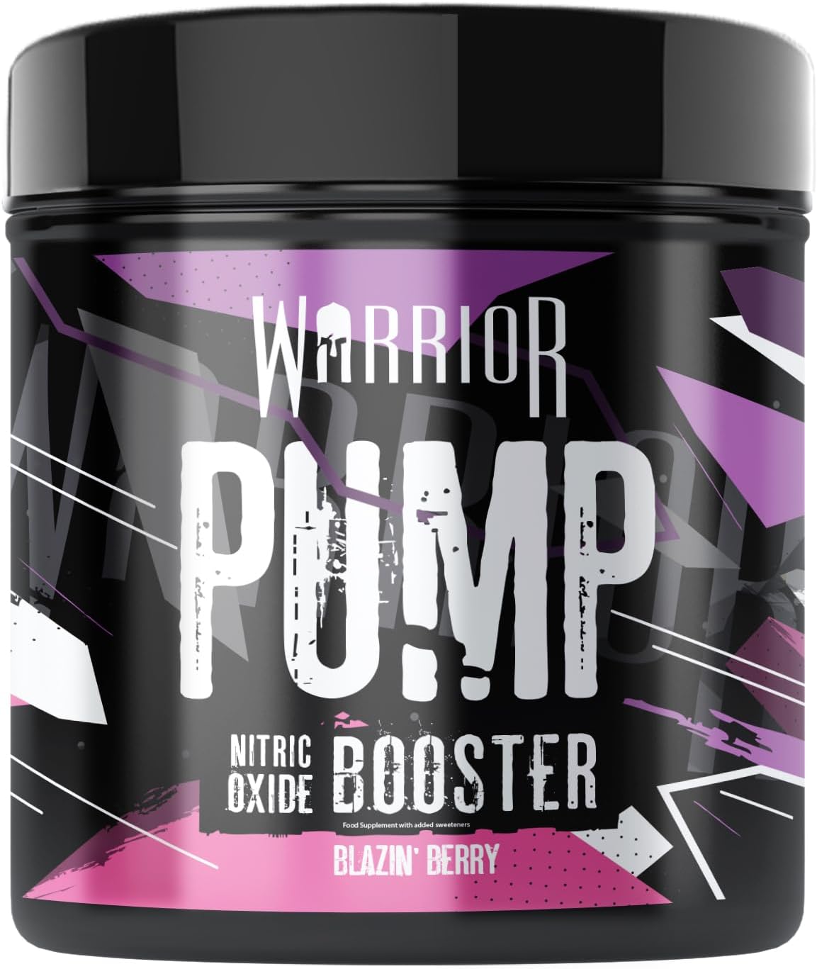Warrior Pump Non Stim Pre-Workout Powder 225g – Nitric Oxide Supplement – Contains Citrulline Malate, Cyclic Dextrin for Energy, Focus, and Performance – 30 Servings (Blazin Berry)