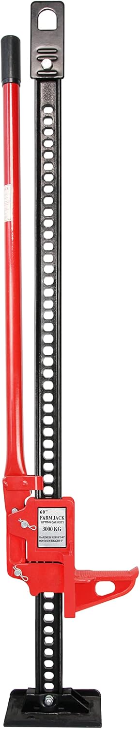 YIYITOOLS 60" Farm Jack 60 inch Steel Jack Floor Jack All-cast Jack - Red, JJ-1-002, Car Jack | Hydraulic Jack | Rotopax | Jack Stands, YY2020065