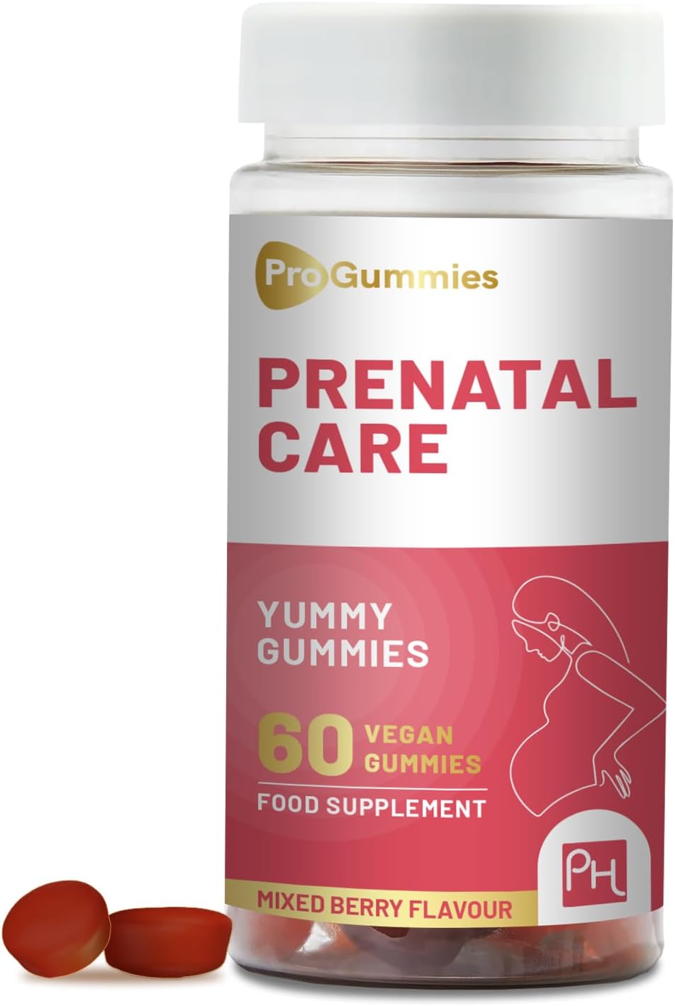 Prenatal Care Gummies | 60 Vegan | Yummy Gummies with Essential Prenatal Vitamins & Minerals | 400mcg Folic Acid | Pregnancy Vitamins for Women by Prowise