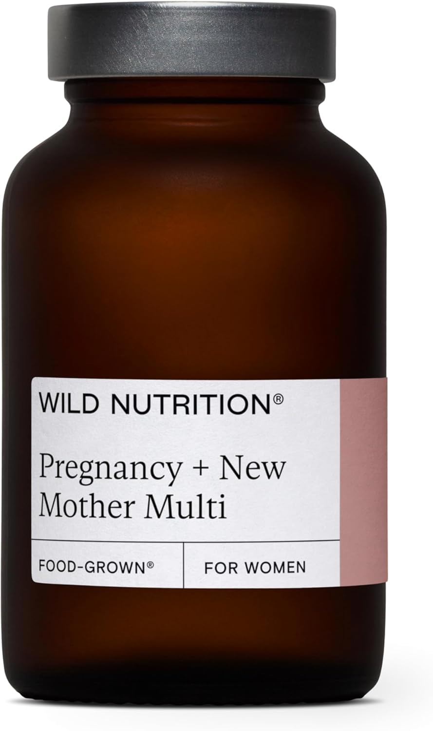 WILD NUTRITION ​​Food-Grown® Pregnancy + New Mother Multi | Pregnancy Vitamins for Women with 400μg Folic Acid | Prenatal Vitamins for Women to Support Fatigue | Pregnancy Nausea Relief | 90 Capsules