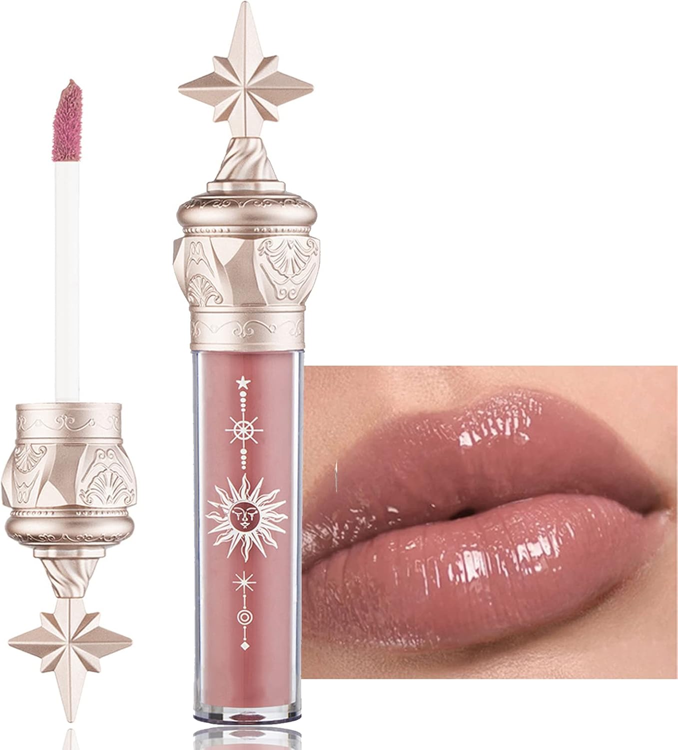 Tinted Lip Balm,Lipstick Lipgloss Waterproof Long Lasting Lipstick for Lip Plumper Gloss And Makeup,Liquid Blush Lip Tint Gift (Oat-Semi-Sheer, One Size)